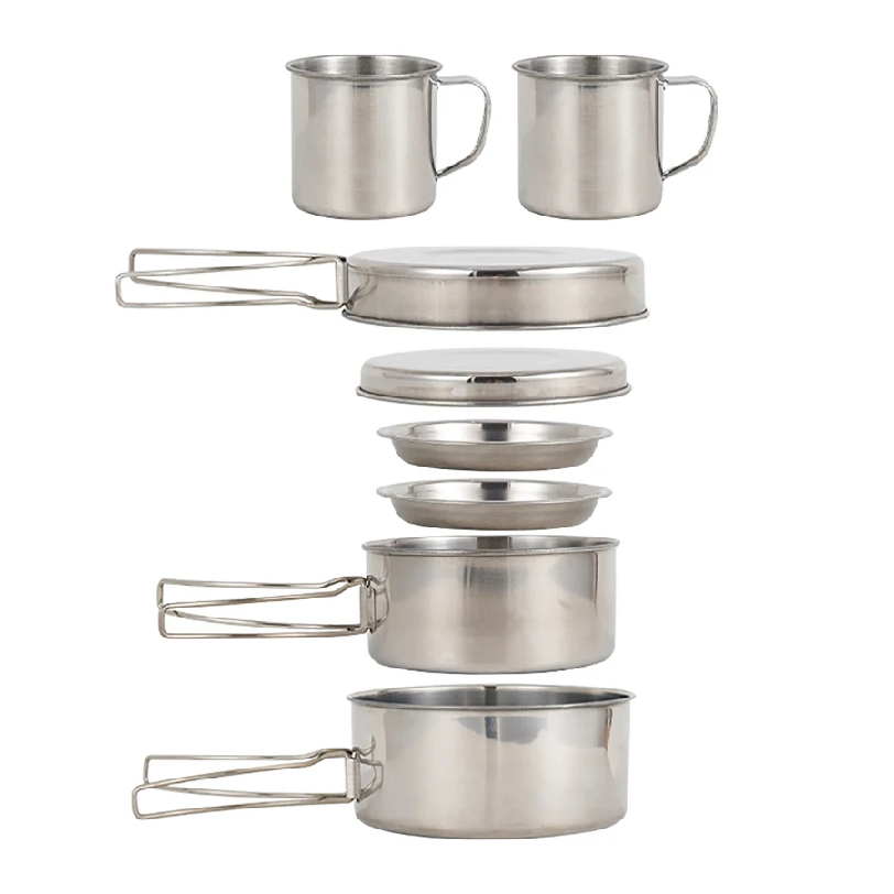 Camping Cooking Kit - Ensemble de 8 ustensiles de cuisine