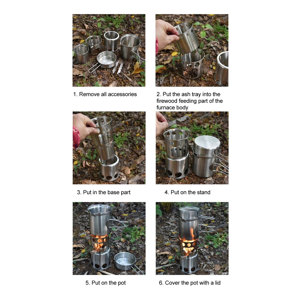 Camping Cooking Pot Set - Ensemble de cuisine de camping durable