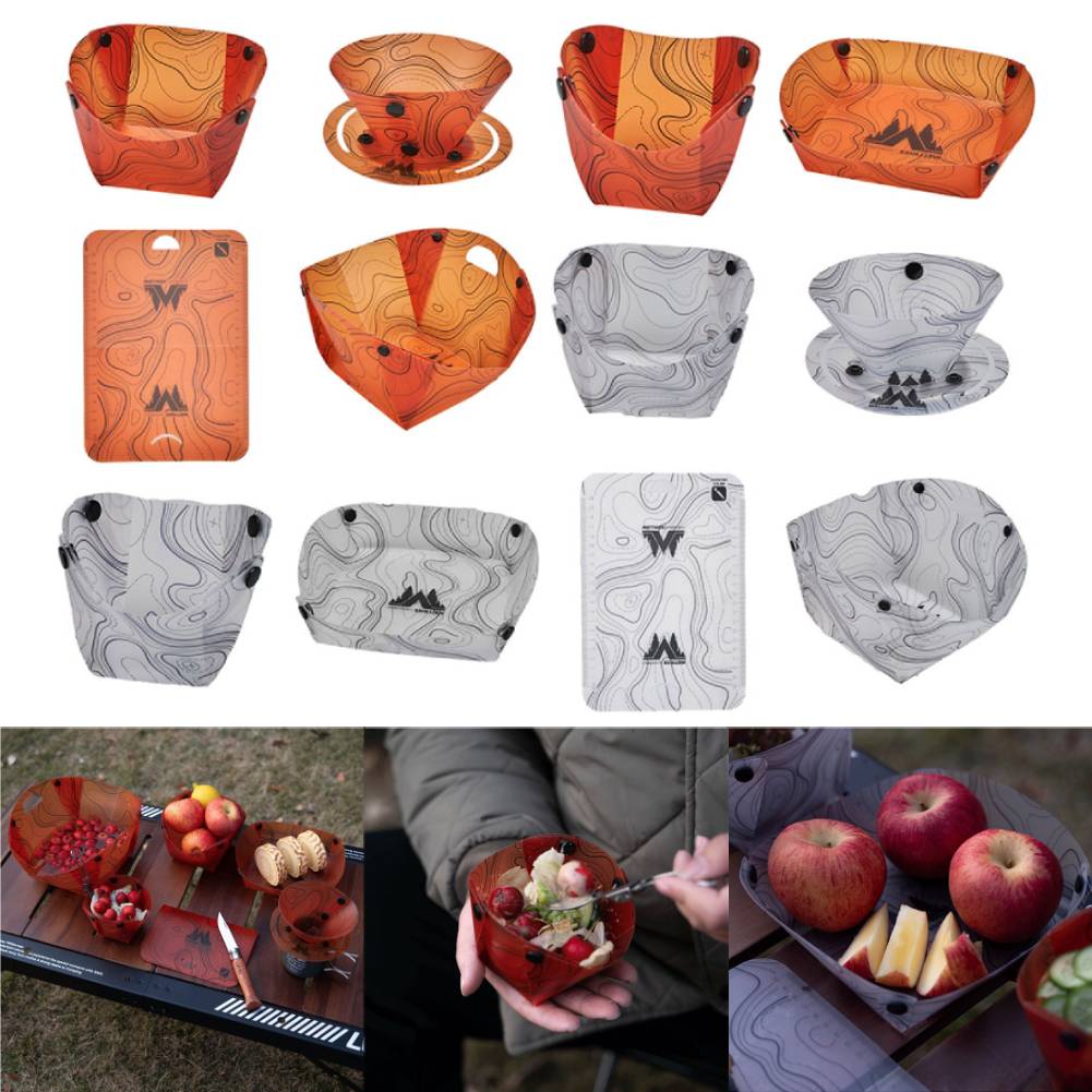 Camping Cooking Cup - Vaisselle pliante légère d'extérieur, bol Portable,