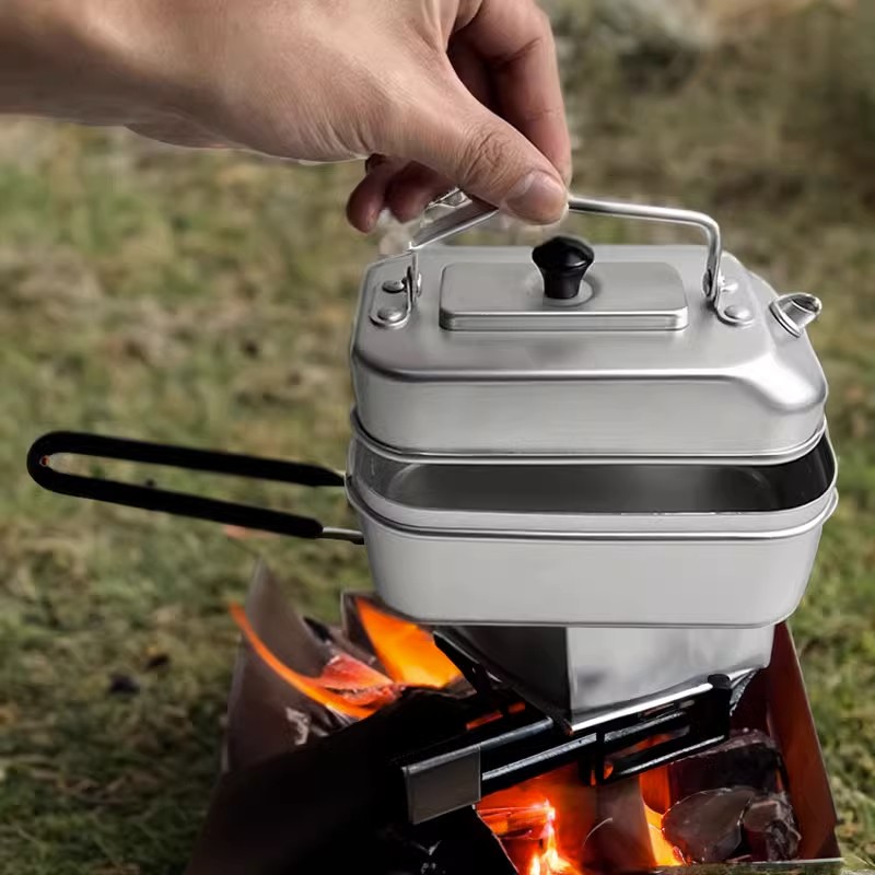 Camping Cooking Kit - Bouilloire Portable Ultralégère pour Pique-Nique, Camping,