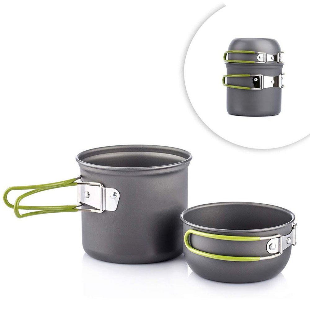 Camping Cooking Pot Set - Pots de Camping ultralégers, ensemble d'ustensiles