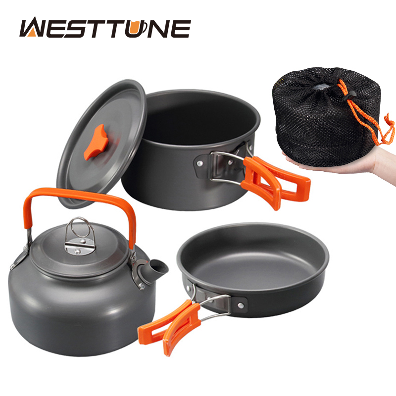 Camping Cooking Pots And Pans - WESTTUNE – Kit d'ustensiles de cuisine