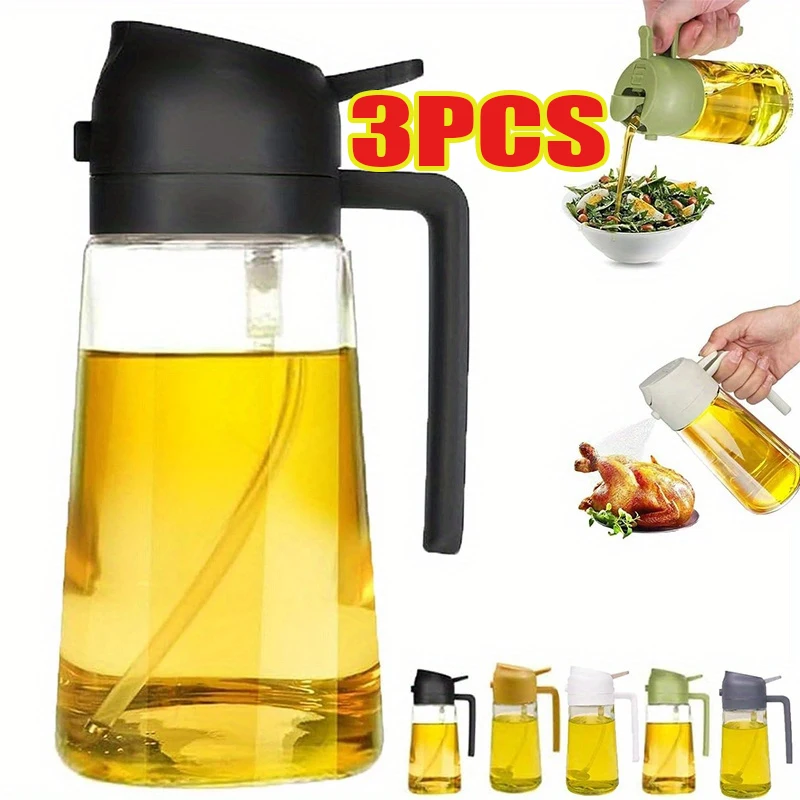 Camping Cooking Kit - Bouteille pulvérisateur d'huile 2-en-1 en plastique