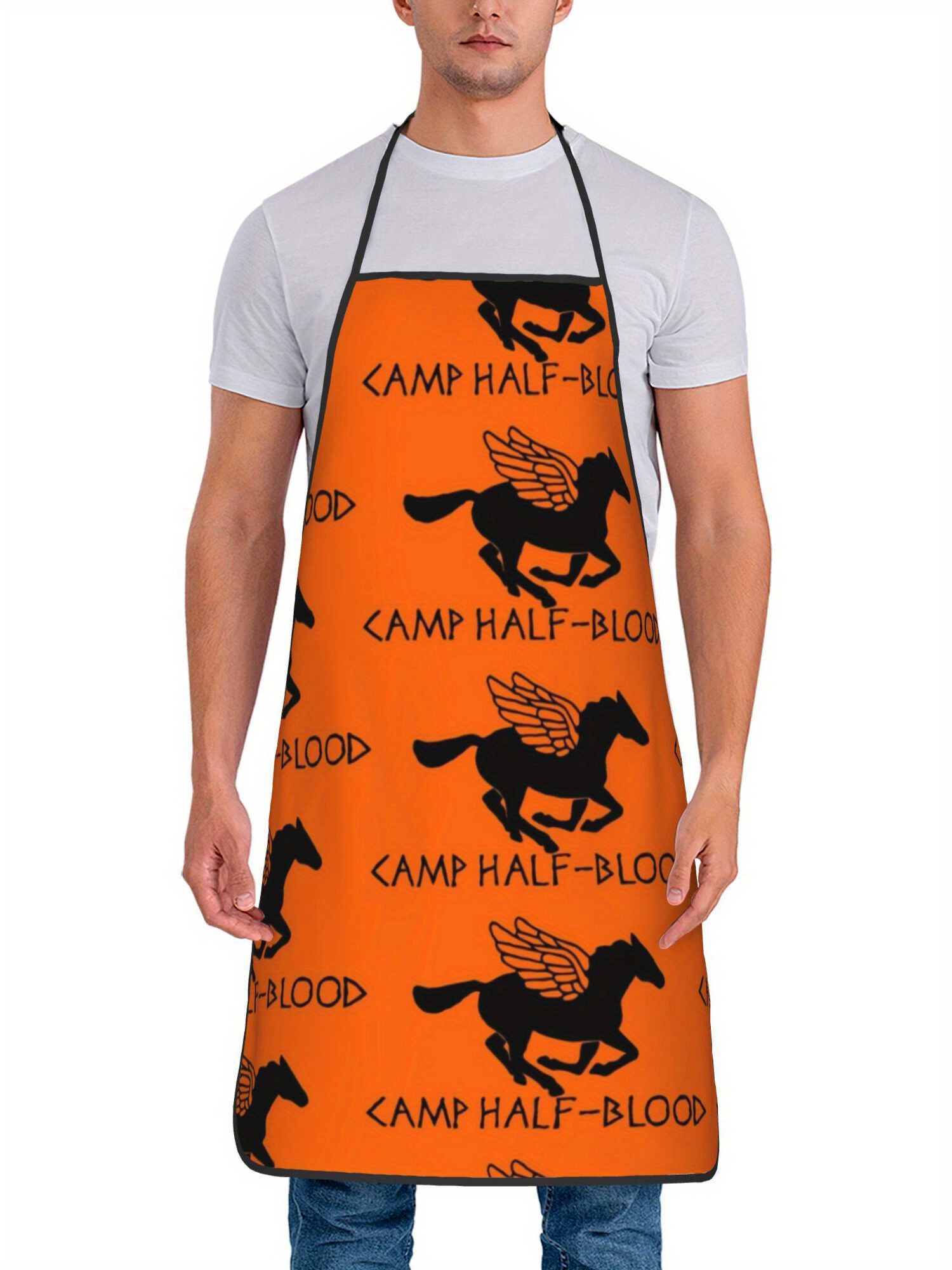 Camping Cooking Gifts - Tablier Imprimé Anti-Taches Classique avec Silhouette