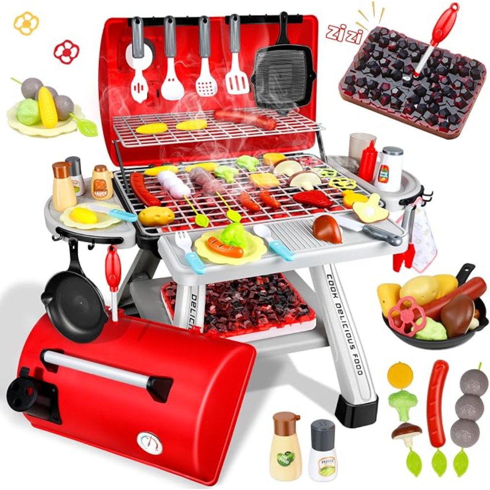 Camping Cooking Kids - Ensemble de jouets barbecue pour enfants,