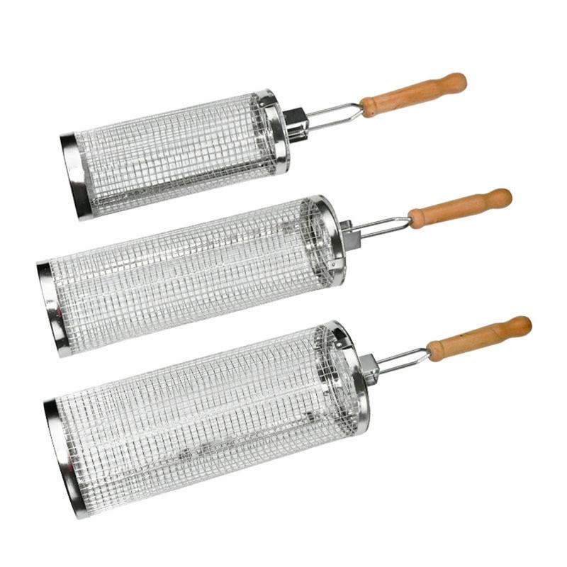 Camping Cooking Gifts - 1 cage rotative en acier inoxydable