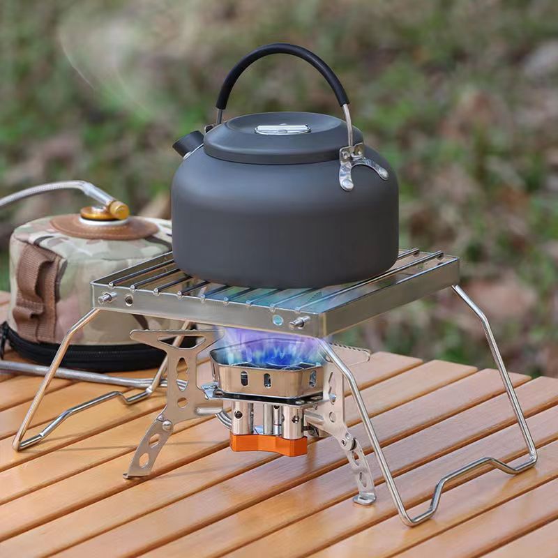 Camping Cooking Grate - Support de poêle d'extérieur en acier