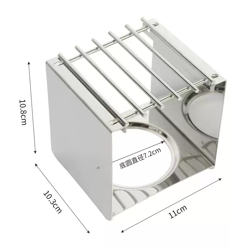 Camping Cooking Cylinder - Support carré en acier inoxydable pour