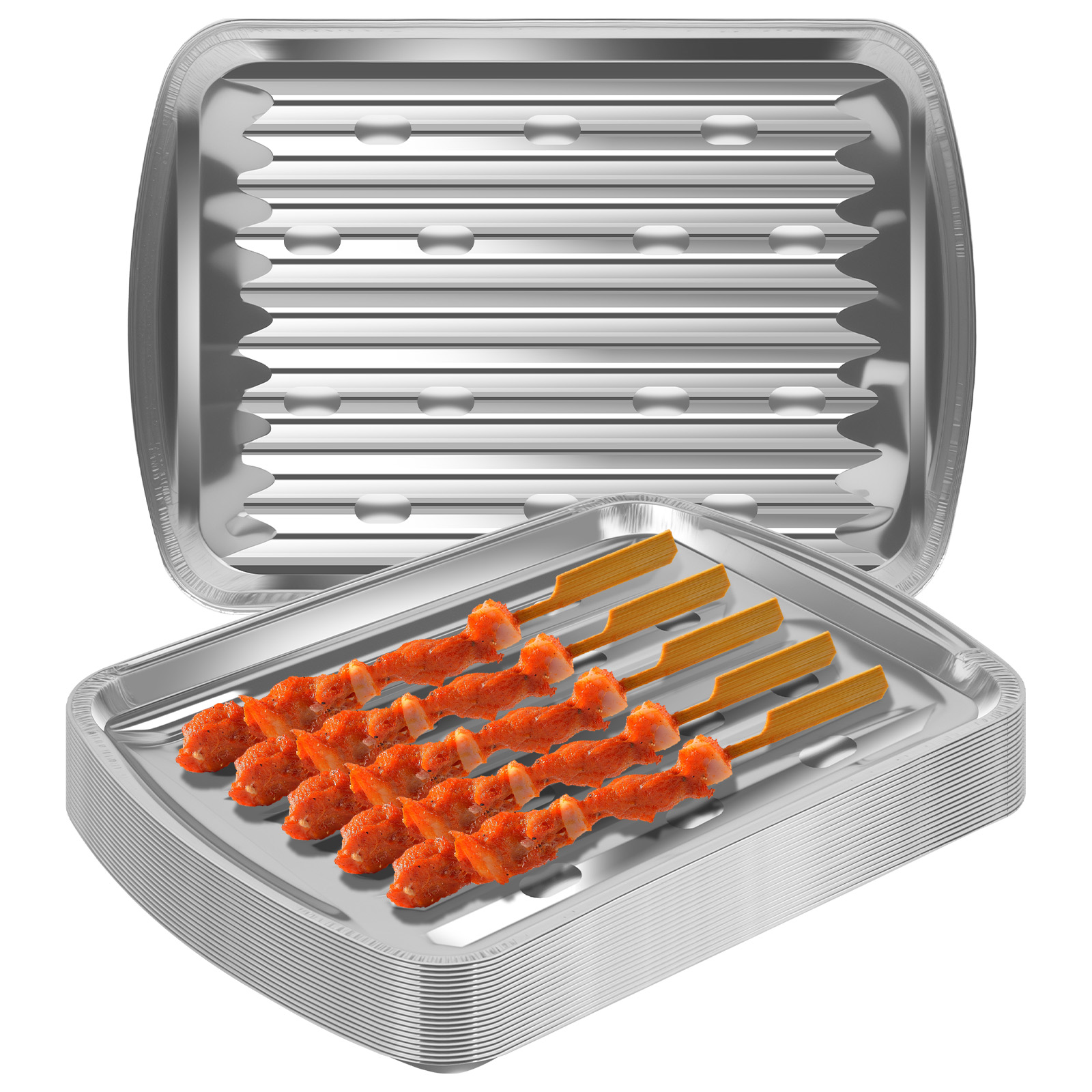 Camping Cooking Bowl - Plateaux en papier d'aluminium, moules de