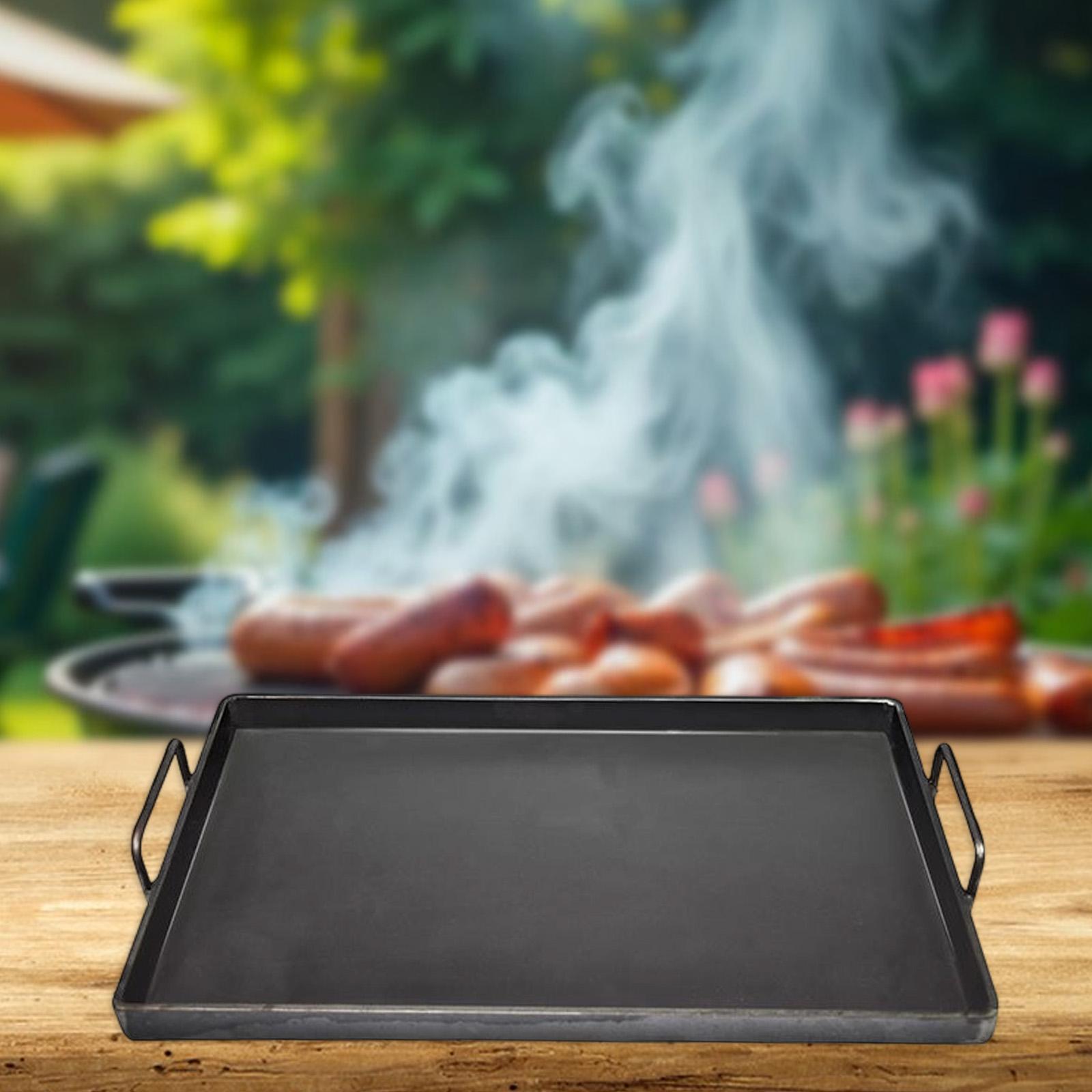 Camping Cooking Frying Pan - 1 plaque de cuisson en fonte,