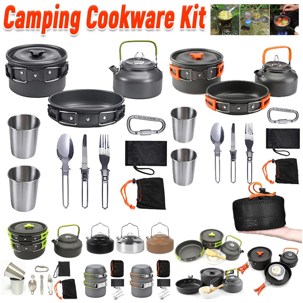 Camping Cooking Kit - Kit de cuisine de camping, bouilloire,