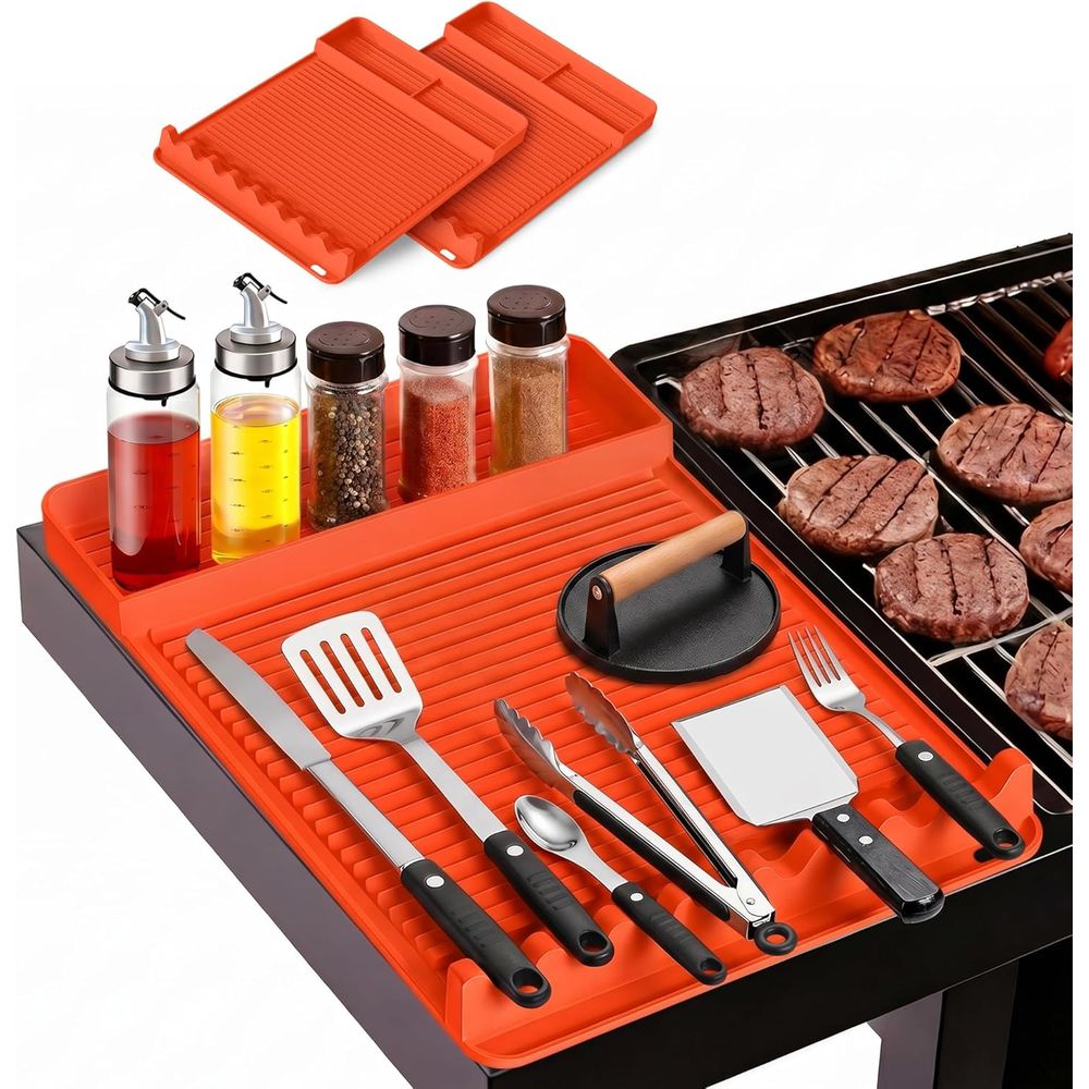Camping Cooking Tools - Tapis de barbecue en silicone résistant