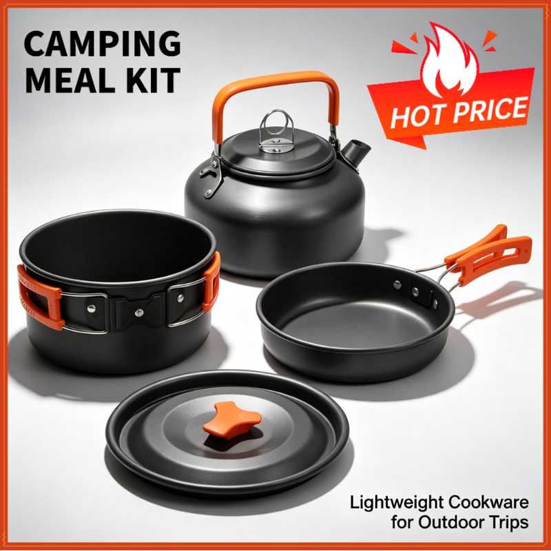 Camping Cooking Kit - Ensemble de cuisine de camping, ustensiles