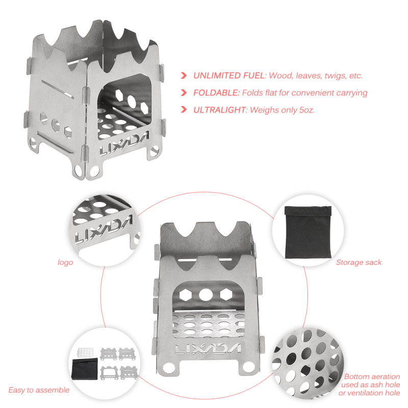 Vexada-Poêle à bois pliable ul - Camping Cooking Grate avis et prix