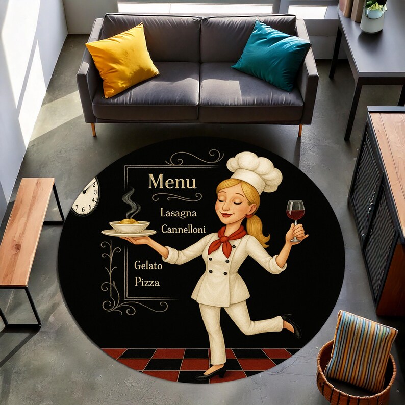 Tapis de cuisine rond de chef  - Camping Cooking Gifts avis et prix