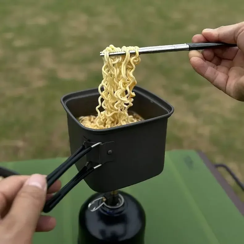 Pot carré de Camping en plein  - Camping Cooking Frying Pan avis et prix