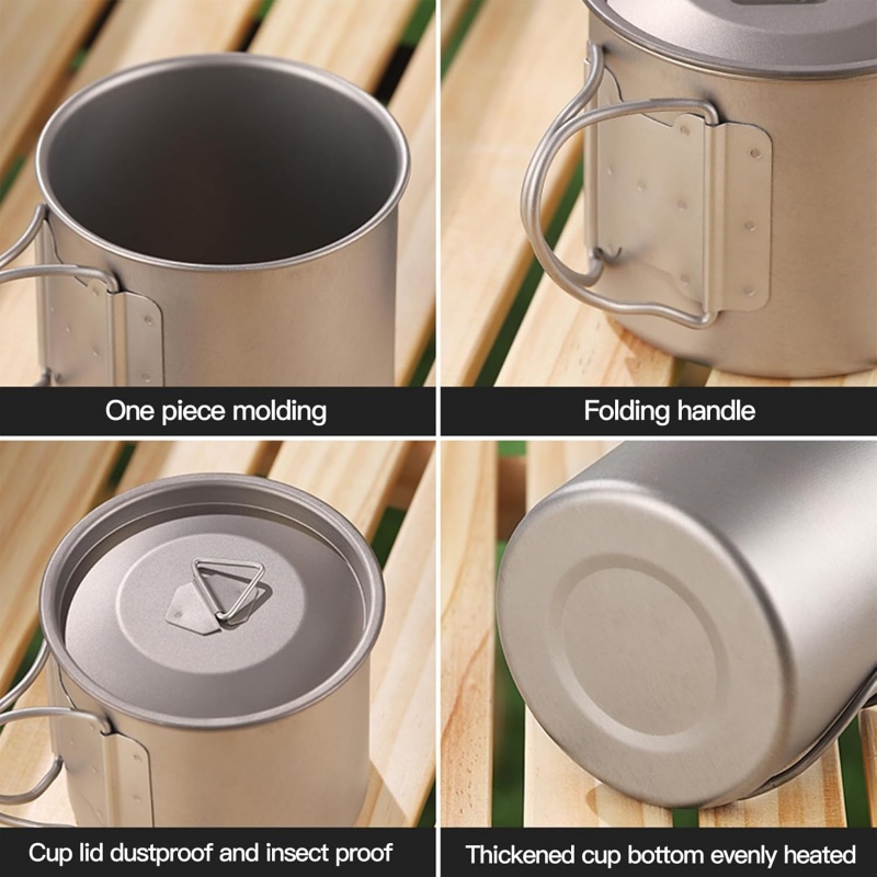 Mug de camping en titane avec  - Camping Cooking Set Lightweight avis et prix