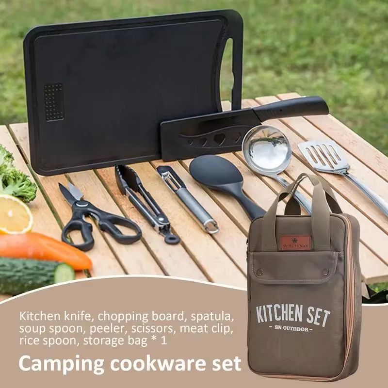 Ensemble de 8 ustensiles de cu - Camping Cooking Kit avis et prix