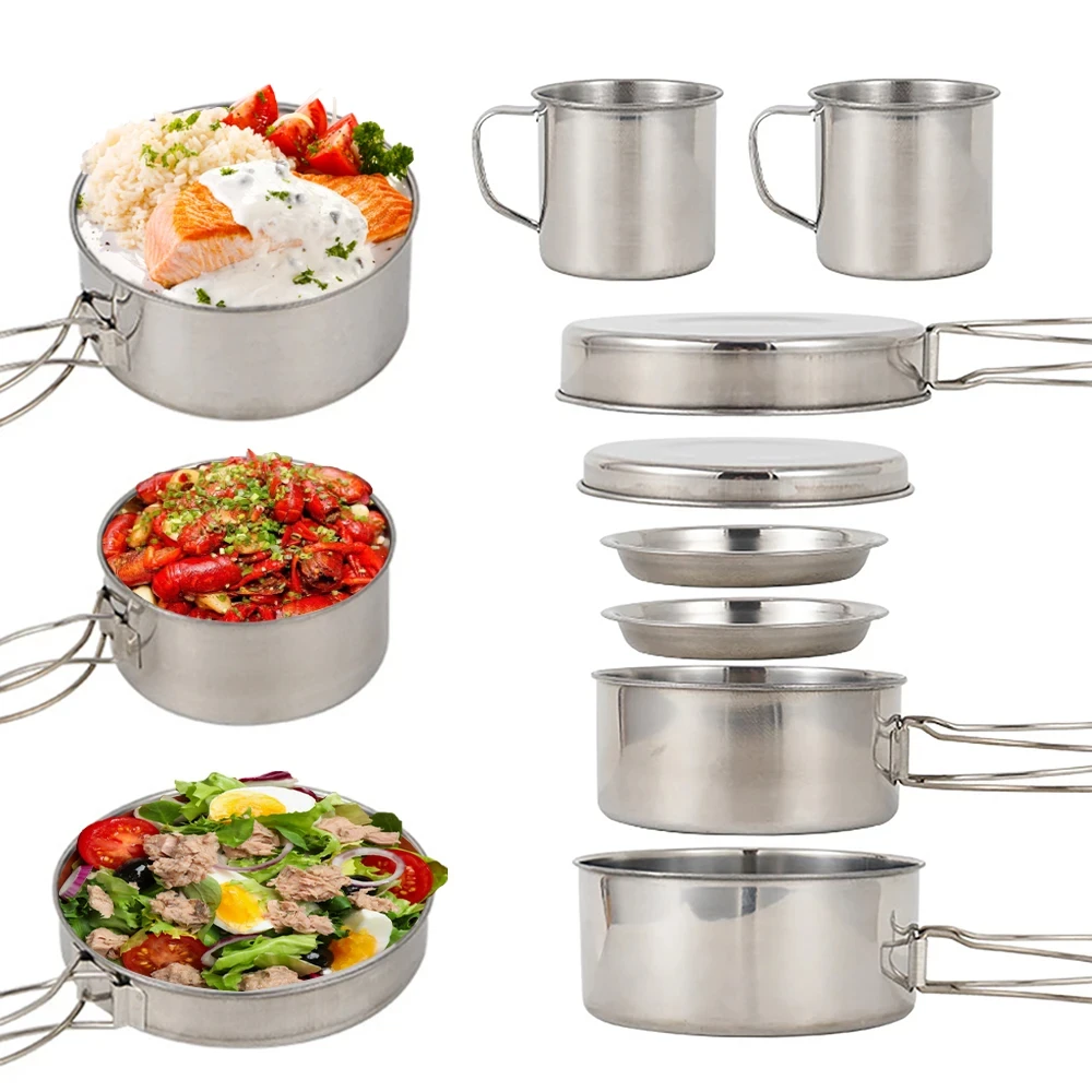 8 pièces/ensemble ustensiles d - Camping Cooking Cylinder avis et prix