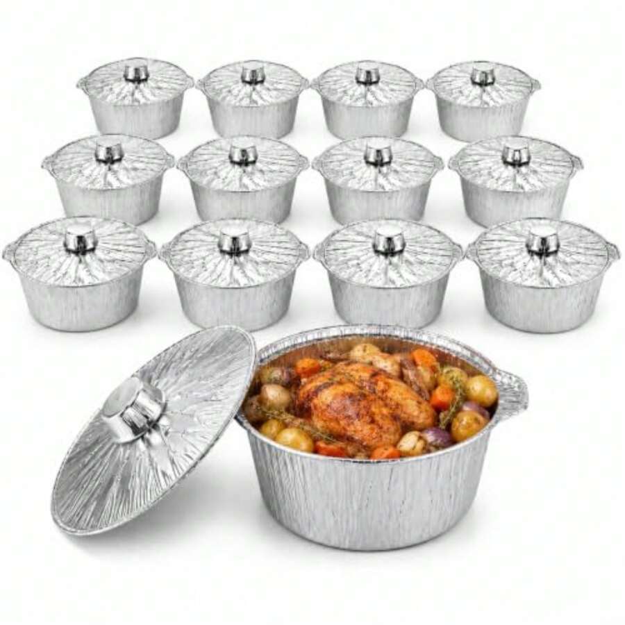 Lot de 12 casseroles jetables  - Camping Cooking Pots And Pans avis et prix