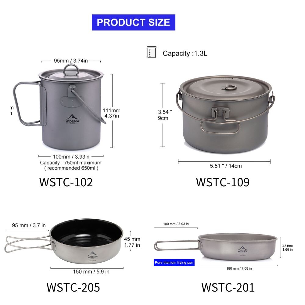 ESEA-Batterie de cuisine en ti - Camping Cooking Cylinder avis et prix
