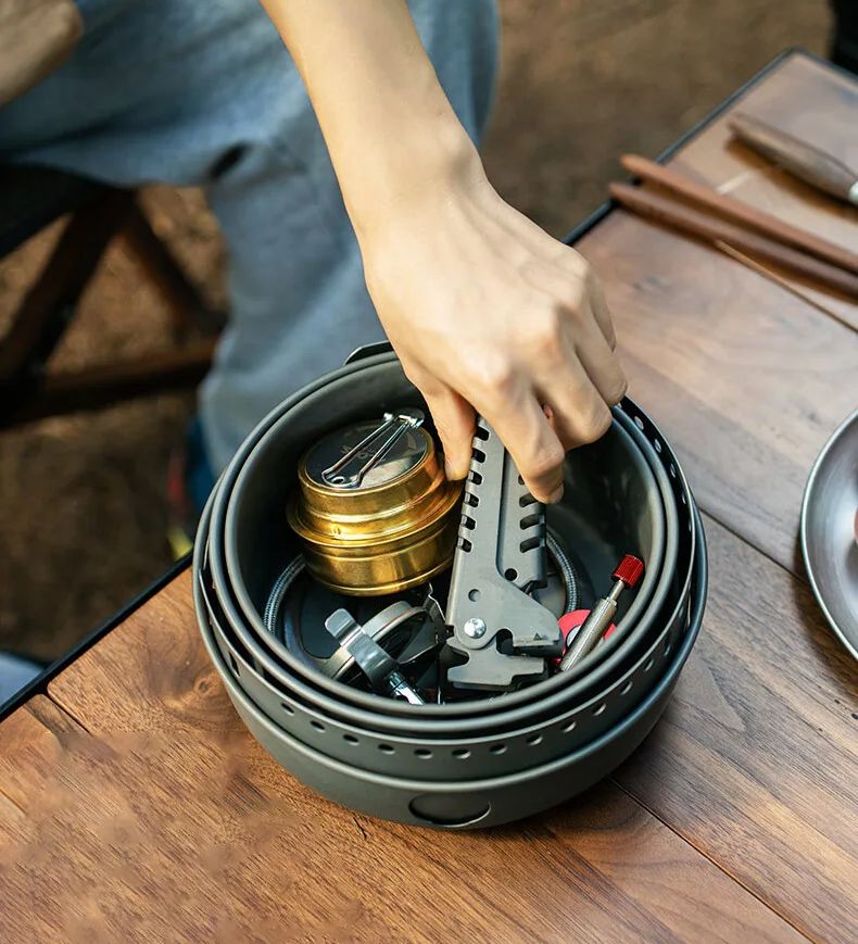 Cuisinière à gaz de Camping cu - Camping Cooking Kit avis et prix