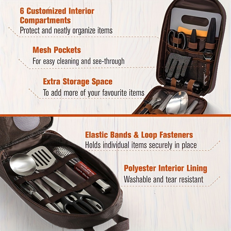 Sac de rangement pour cuisine  - Camping Cooking Utensils Storage avis et prix