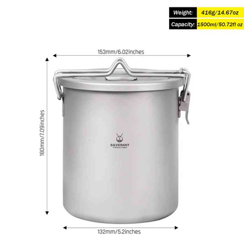 Silverant Camping titane Pot u - Camping Cooking Pot Set avis et prix