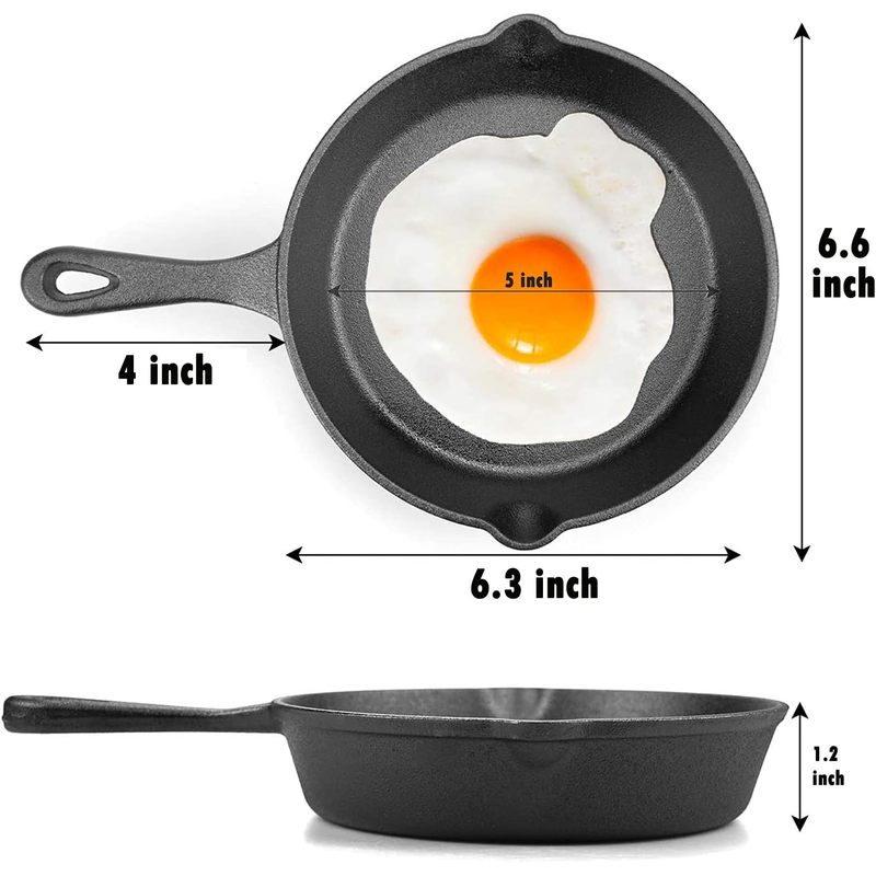 Poêle en fonte de 6 pouces, po - Camping Cooking Frying Pan avis et prix