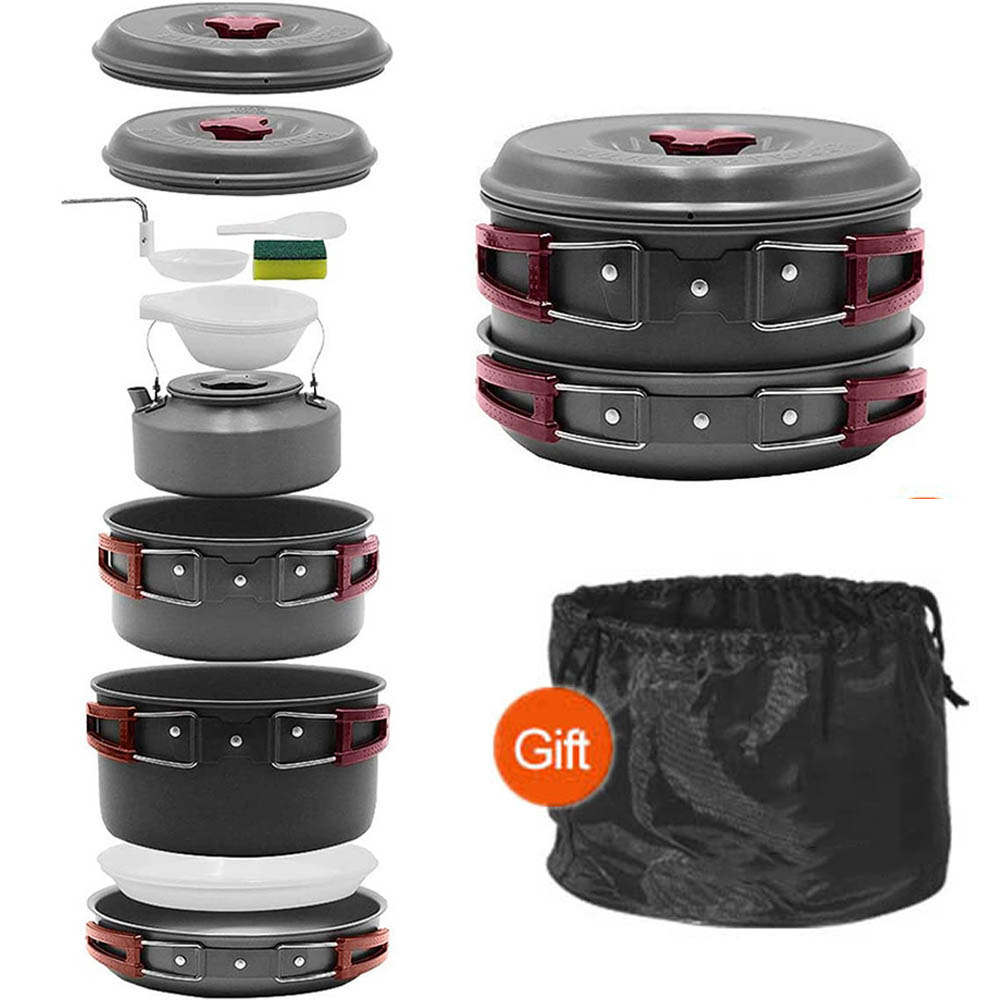 Ensemble de casseroles de piqu - Camping Cooking Pot Set avis et prix