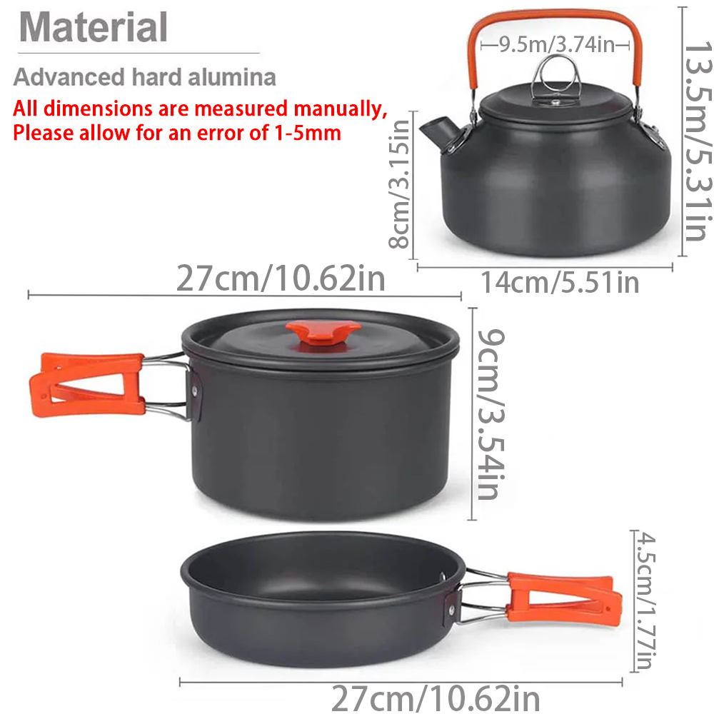 Kit d'ustensiles de cuisine de - Camping Cooking Pots And Pans avis et prix