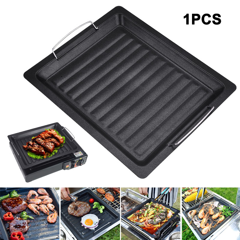 Poêle à griller carrée épaisse - Camping Cooking Frying Pan avis et prix