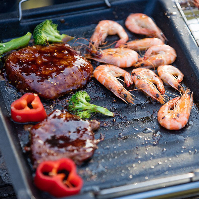 Poêle à griller carrée épaisse - Camping Cooking Frying Pan avis et prix