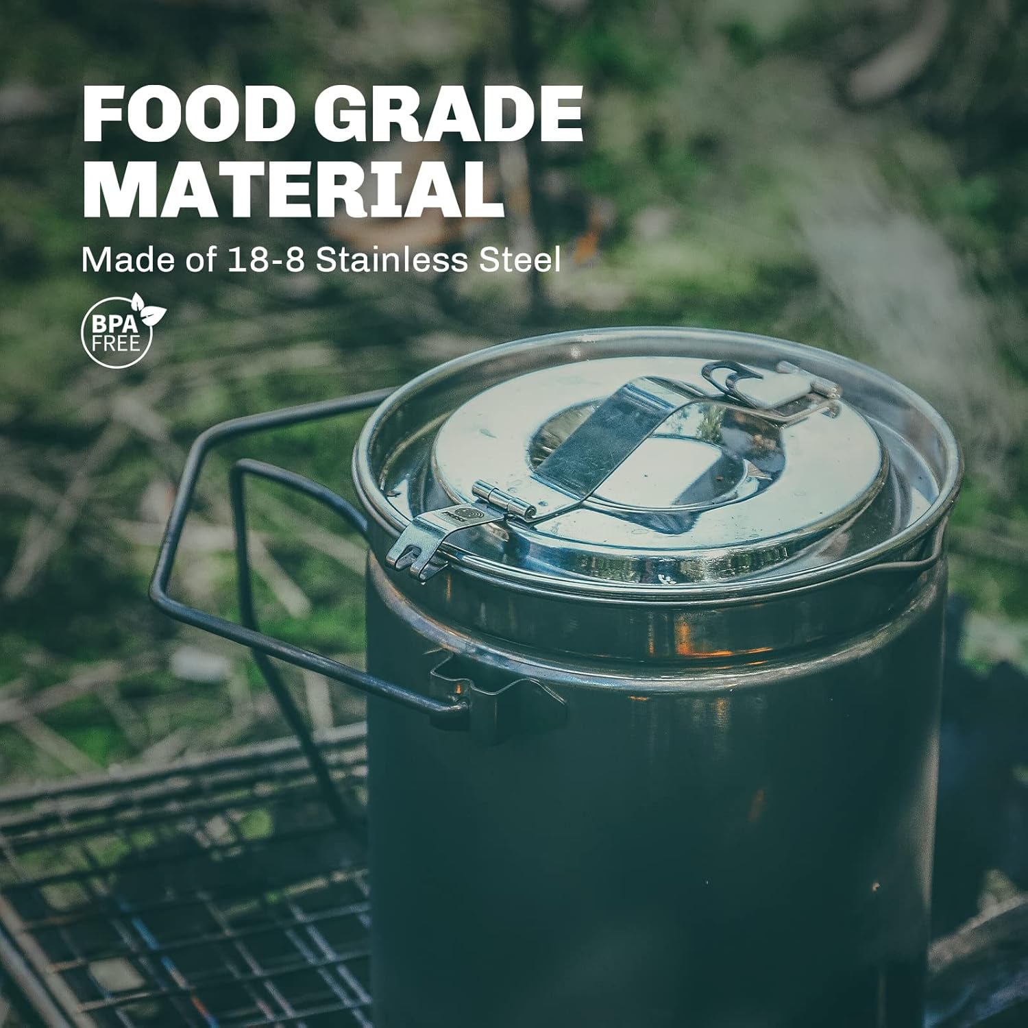 Marmite à vapeur en acier inox - Camping Cooking Kit avis et prix