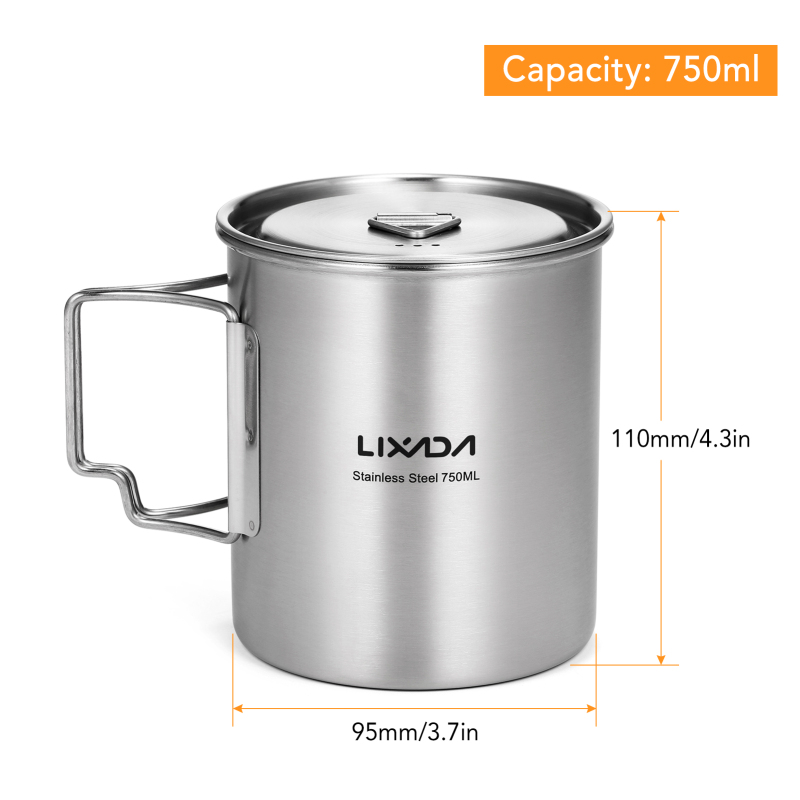 VEXADA-Tasse à eau en acier in - Camping Cooking Cup avis et prix