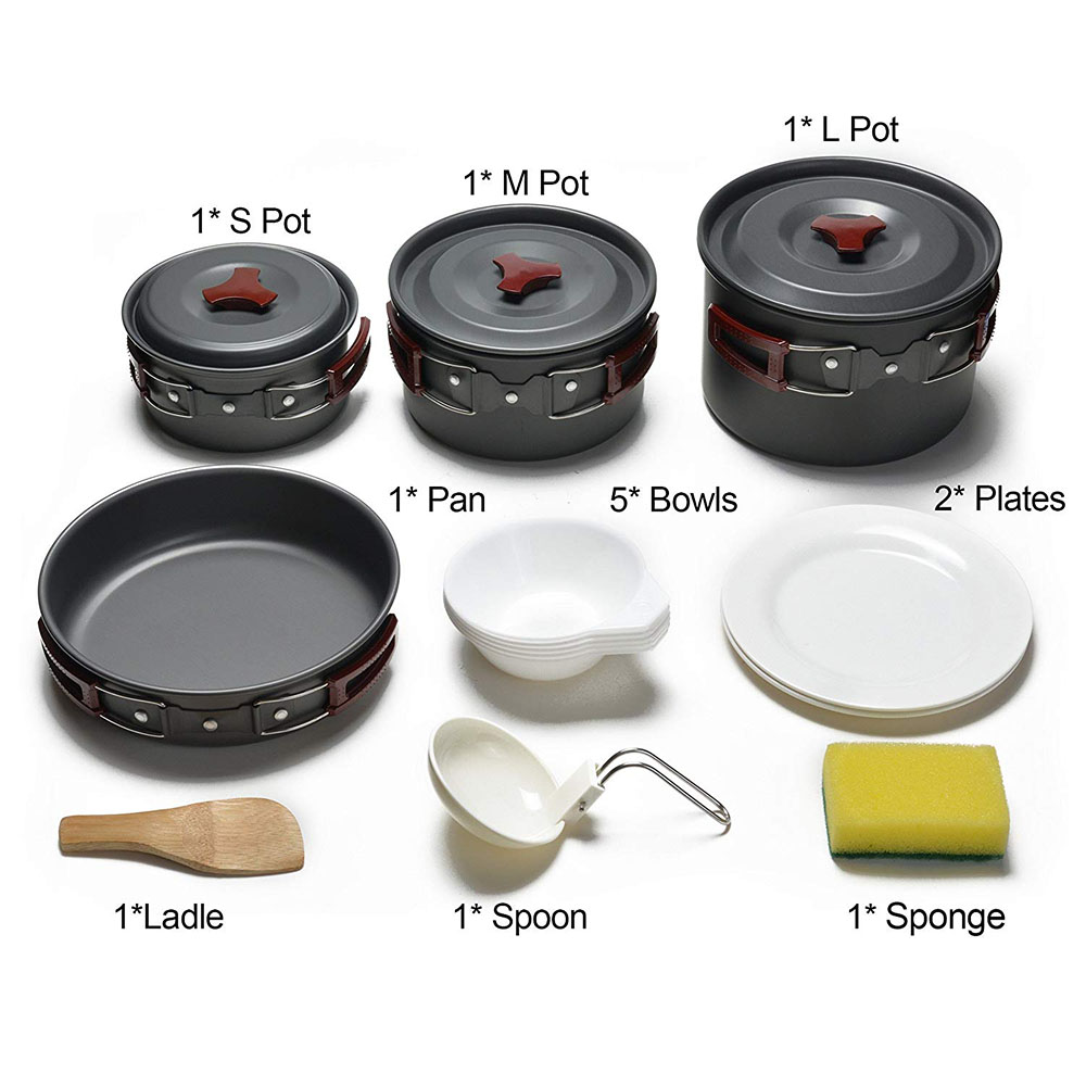 Kit de batterie de cuisine de  - Camping Cooking Kit avis et prix