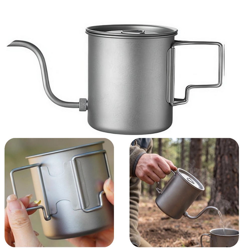 Bouilloire à café en titane pu - Camping Cooking Lightweight avis et prix
