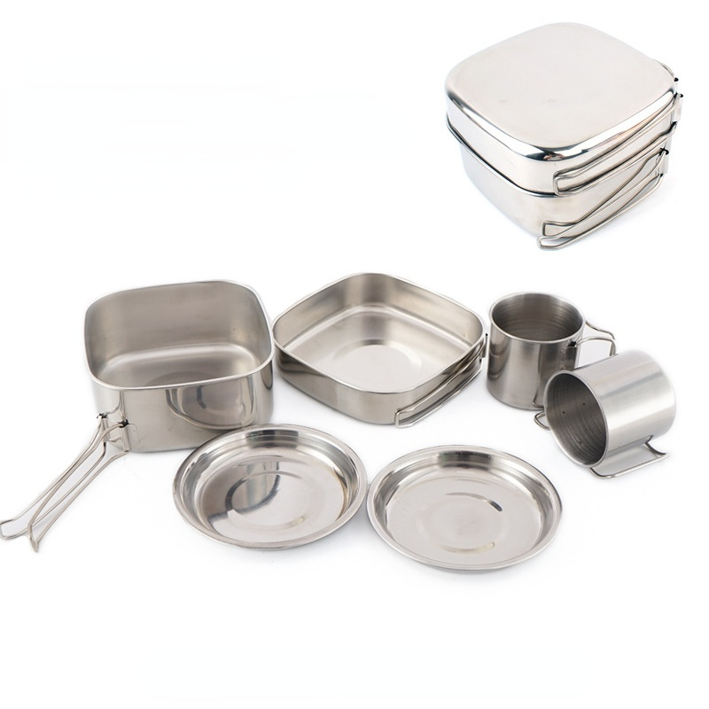 Pot d'extérieur en acier inoxy - Camping Cooking Frying Pan avis et prix